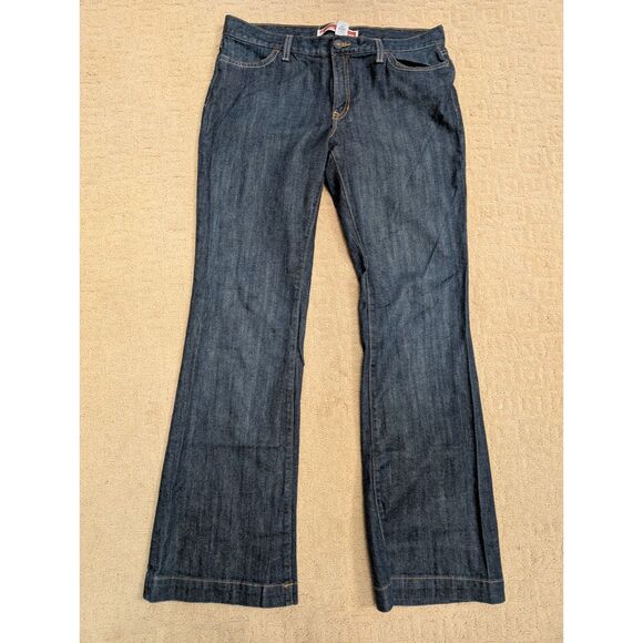 Gap Jeans Women Size 10 Dark Rinse Long & Lean Mid Rise 32 inch inseam - Picture 1 of 10